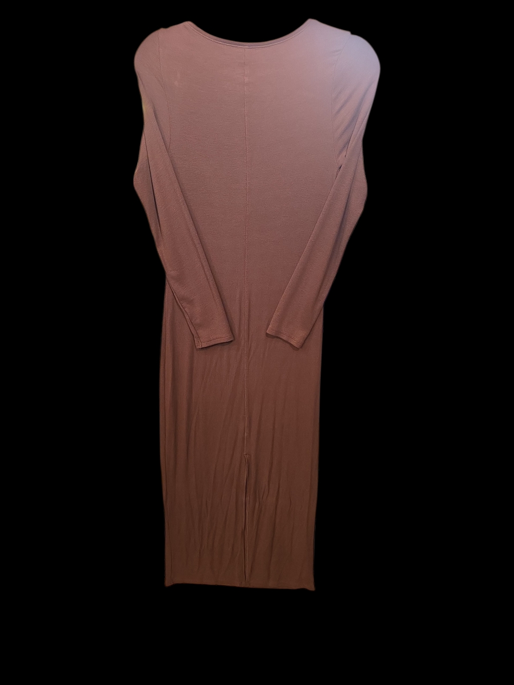 Victoria's Secret Long-Sleeve Scoop Neck Bodycon Dress - BROWN - Picture 5 of 6